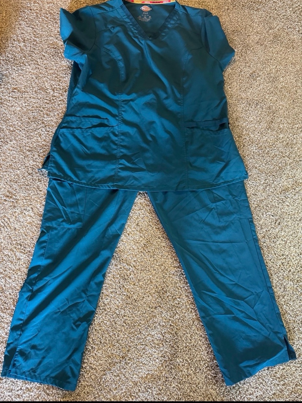 Dickies Women's Teal Straight Leg Scrub Set